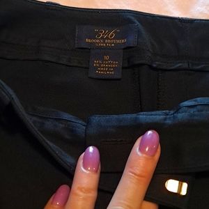 346 Brooks Brothers Stretch Navy Blue Knee-Length Shorts Size 10